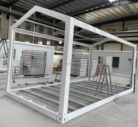 Casa Container Flat Pack da 20 Piedi, Struttura in Acciaio Prefabbricata Modulare con Montaggio a Bulloni Senza Saldatura
