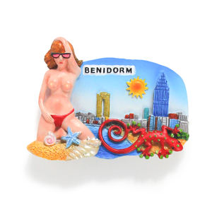 Imán de recuerdo de resina 3D personalizado para chica de la playa, diseño Sexy, pegatina para nevera de España, imán para recuerdo de las islas españolas, regalo de viaje - Product Image 2