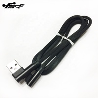 Kabel Pengisi Daya Usb Mikro Tipe C, Kabel Pengisian Daya Nilon Tipe C Grosir 90 Derajat untuk Ponsel Android