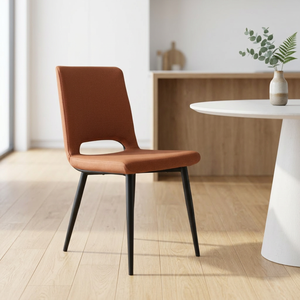 PASCAL Modern Minimalist Ergonomic Velvet Fabric <b>Dining</b> <b>Chair</b> Comfortable Seating <b>Stackable</b> Portable Stainless Steel Legs - Product Image 5