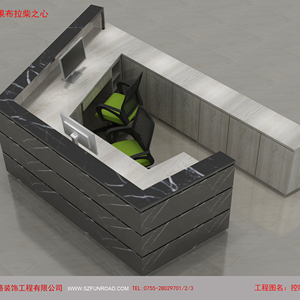 Mostrador de recepción personalizado de mármol MDF y acero inoxidable, centro comercial, centro comercial, mesa de cajero, vitrinas elegantes - Product Image 1