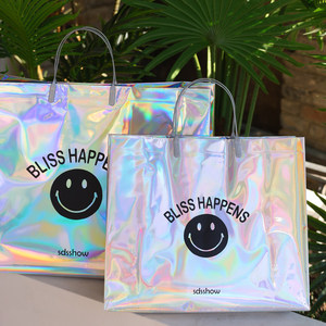 Sac fourre-tout extra large personnalisé en toile enduite laminée en film PP, sac de shopping, sac cadeau pour t-shirts pour femmes - Product Image 2