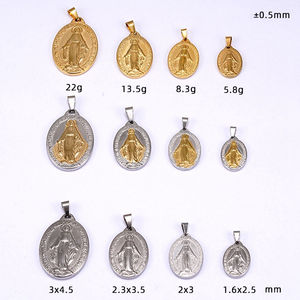 Hot Sale Miracle Medaillon Halskette Anhänger Schmuck Hypo allergen Multi-Size Edelstahl Anhänger Mary Anhänger - Product Image 6