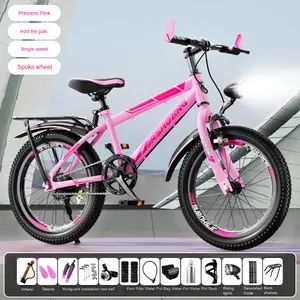 Mountain Bike per <span class=keywords><strong>bambini</strong></span> 18/20/22/24/26 pollici velocità <span class=keywords><strong>con</strong></span> pedale di assorbimento degli urti del freno a V per ragazzi di età compresa tra 6 e 12 anni in acciaio materiale della forcella - Product Image 6