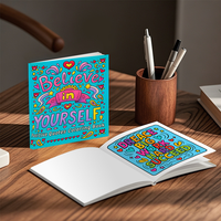 Libro da colorare minimalista 'Credi in te stesso' per adulti, con citazioni positive e motivanti, riduce lo stress, favorisce il benessere mentale, idea regalo