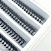 Extensions de cils ultra-rapides pré-faites, volume intense, en bouquets préformés, en vrac, 1000 plateaux mixtes, base fine, cils 10D 7D