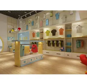 Custom Baby Shop Design Display Retail Children Clothing Store Furniture Kids Garment Shop Furniture
