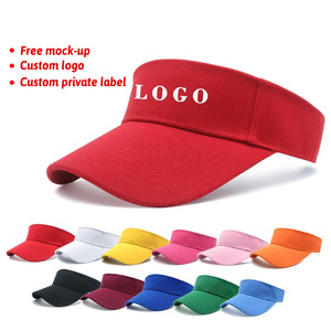Casquettes à visière <span class=keywords><strong>de</strong></span> sport en gros, visières ajustables en coton uni pour le cyclisme, le tennis et le golf en extérieur - Product Image 1