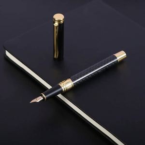 Carbon Fiber Metal Luxury Business Custom Logo Ball Gift Ballpoint Fountain <b>Pen</b> With Wooden <b>Box</b> Set - Product Image 3