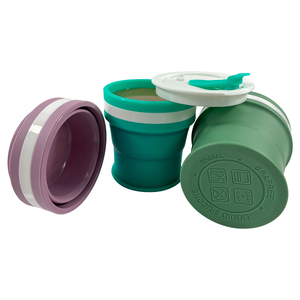 ซิลิโคน onbreekbare herbruikbare ซิลิโคน Opvouwbare ซิลิโคน bekers เครื่องดื่ม mok lichtgewicht koffiekopje siliconebeker 350มล. - Product Image 1