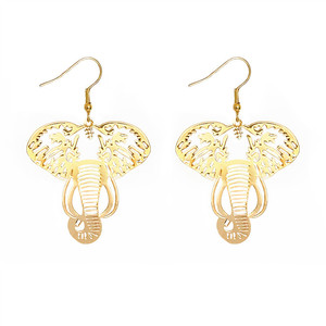 Pendientes Colgantes Vintage con Diseño de Elefante Calado para Mujer, Joyería Étnica de Estilo Distintivo - Product Image 5