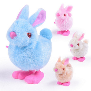 Factory Wholesale Kids Cartoon Plush Rabbit Wind up <b>Toys</b> Clockwork for Developmental Funny <b>Toys</b> - Product Image 2