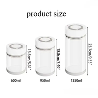 Récipient de stockage de nourriture en verre sous vide intelligent rechargeable et scellé pour ustensiles de cuisine