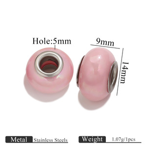 Ciondolo europeo <span class=keywords><strong>perline</strong></span> con foro grande <span class=keywords><strong>vetro</strong></span> <span class=keywords><strong>Murano</strong></span> <span class=keywords><strong>perline</strong></span> <span class=keywords><strong>di</strong></span> cristallo e perle <span class=keywords><strong>di</strong></span> <span class=keywords><strong>vetro</strong></span> attributo del prodotto per la creazione <span class=keywords><strong>di</strong></span> gioielli fai da te - Product Image 5