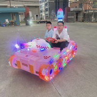 Nouvelle voiture de loisirs lumineuse télécommandée avec minuterie pour enfants et adultes, pour parc d'attractions extérieur, aire de jeux et centre commercial, type voiture tamponneuse
