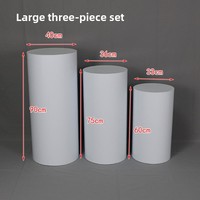 Présentoir à gâteaux cylindrique à base ronde en trois parties pour la vente en gros, décoration de fête, présentoir de mariage, table de desserts