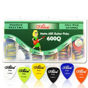 Wholesale mixed color frosted ABS guitar picks in large stock used for folk&electric guitar