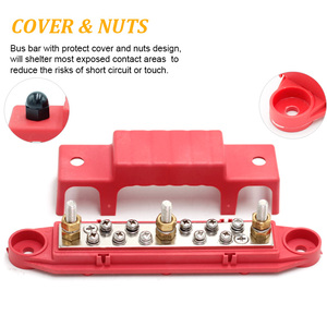 Carte de câblage de goujon à vis M6 1/4 "en acier inoxydable <span class=keywords><strong>électrique</strong></span> 316 Busbar 150A Automotive Boat Distribution Terminal Block Noir - Product Image 5
