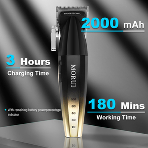 MORUI-Cortadora de pelo de 9000RPM, recortadora de pelo, juego de cortapelos profesional, recortadora de barba inalámbrica, de color champán - Product Image 2