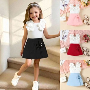 Ropa Infantil, Camiseta con Flores 3D y Pantalones Cortos, Conjunto de 2 Piezas para Niñas, Ropa de Verano Dulce para Niñas - Product Image 2