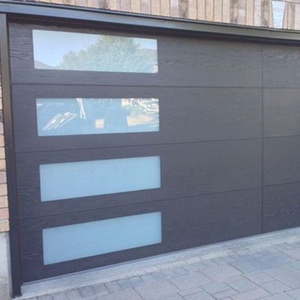 Seeyesdoor – ouvre-<span class=keywords><strong>porte</strong></span> <span class=keywords><strong>de</strong></span> <span class=keywords><strong>Garage</strong></span> en alliage d'aluminium, en verre dépoli moderne noir automatique 16X7 pour Villa - Product Image 6