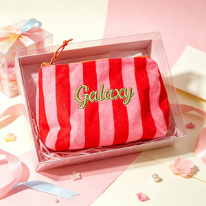 Customized Letter Pattern Fleece <b>Bag</b>, Large-capacity Waterproof, Eco-friendly <b>Makeup</b> <b>Bag</b>, Personalized Striped <b>Travel</b> <b>Bag</b> - Product Image 5