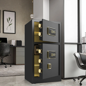 Coffre-fort numérique double porte pour usage domestique et professionnel, en acier allié, avec mot de passe intelligent, pour salon, meuble mural - Product Image 4