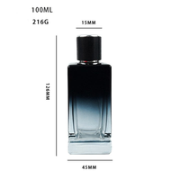 Flacons de parfum en verre carrés imprimés de luxe vides de 100 ml avec diffuseur à bâtonnets