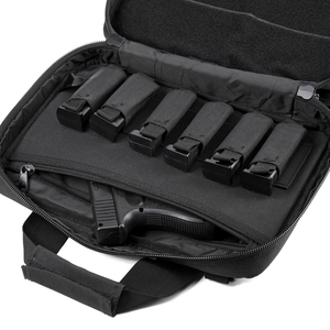 Sac de transport tactique pour arme de poing à double lunette, verrouillable, pour la chasse et le stand de tir, avec compartiments pour chargeurs, sac messager pour homme - Product Image 6