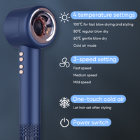 Sèche-cheveux ionique professionnel 2000W BLDC haute vitesse avec diffuseur, séchage rapide pour salon, maison, hôtel et utilisation en extérieur, 110 000 tr/min