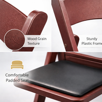 Chaises pliantes en résine plastique rembourrées pour événements extérieurs, style Wimbledon