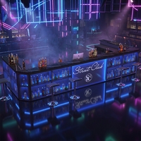 Comptoir de réception d'angle personnalisé en métal thermolaqué de style industriel pour bar, caisse enregistreuse, restaurant, grill, salle de billard