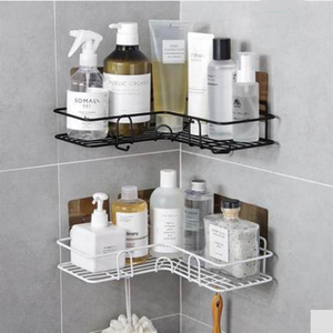Estante de exhibición de <span class=keywords><strong>metal</strong></span> flotante de estilo nórdico con soporte de pared de madera estante decorativo para baño o cocina - Product Image 4