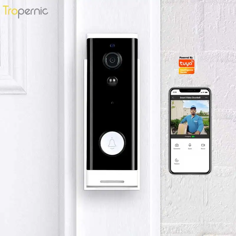 Wholesale Waterproof IP65 Smart Security Tuya Wifi Wireless Visual Ring Video Doorbell Camera For Home