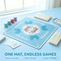 Tapete de Mahjong de Goma Gruesa Antideslizante, Reductor de Ruido y Fácil de Limpiar con Diseño de la Famosa Pintura de Van Gogh