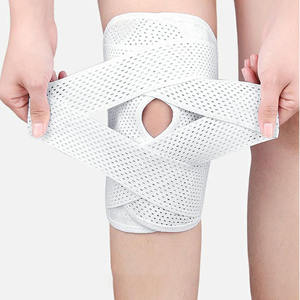 Genouillère unisexe légère, respirante, antidérapante, avec stabilisateurs latéraux et rotule ouverte, élastique et réglable - Product Image 4