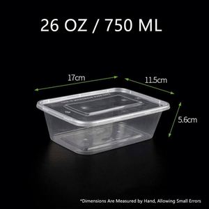 Customizable Rectangular Transparent PP Disposable 500ml Environment-friendly <b>Plastic</b> Box Packaging Take Away <b>Food</b> <b>Container</b> - Product Image 4