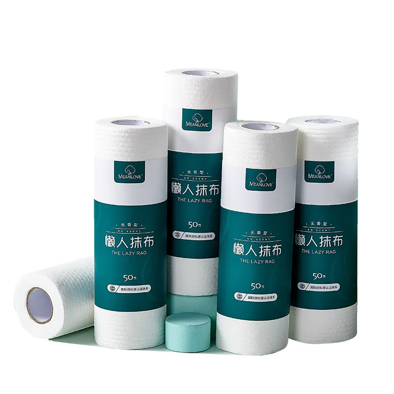 Promotion Cheap non-woven cheap fabric rolls kitchen house using Wet and dry wiping cloth