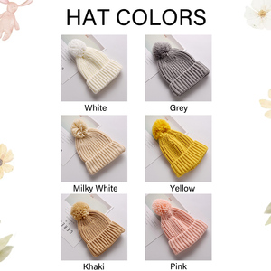 Handmade Embroidered <strong>Name</strong> Knitted <strong>Hat</strong> for Baby Woolen <strong>Hat</strong> with Character Style Male and Female Cotton Ball Woolen <strong>Hat</strong> - Product Image 2