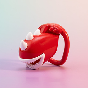 Cage de chasteté courte en résine Rouge Venus Flytrap pour hommes, verrou de pénis masculin pour animaux de compagnie - Product Image 1