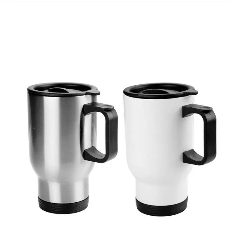 New arrival 500ml Sublimation blank Tumbler Stainless Steel Double Wall Insulation Car Mug With handle