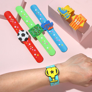 DAMAI Kids Party Favor Silicone <b>Star</b> Snap Bracelet Children Wristband Colorful Cartoon Football Pattern Soft Silicone Material - Product Image 2