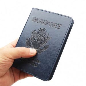 Factory Wholesale Hot Sale 4x3 Inch Pu Leather Vaccination Card <b>Protector</b> Passport and Vaccine Card Holder - Product Image 1