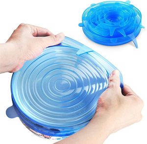 ฝาปิดม้วนผ้าเช็ดทำความสะอาดแบบยืดได้ คุณภาพดี ฝาปิดซิลิโคนยืดได้ สำหรับเก็บของ  ตัวอย่างฟรี อุปกรณ์ครัว 100 ชิ้น - Product Image 1