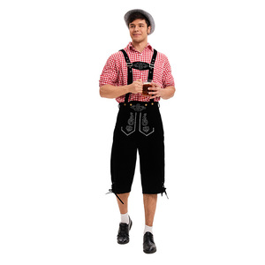 Disfraz de Oktoberfest Alemán para Hombre Adulto, con Tirantes Tricolor, Traje de Cerveza para Adultos, Overol - Product Image 3