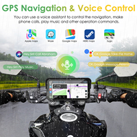 Carpuride W603D+TPMS Reproductor de CD Portátil para Motocicleta con Pantalla de 6 Pulgadas, Inalámbrico, Carplay, Android Auto, GPS, Sensor de Presión de Neumáticos, Antivibración y Visión Nocturna