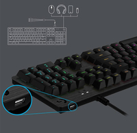 Teclado Mecánico para Juegos Logitech G512 con Cable, Interruptores GX, Iluminación RGB de 16.8M por Tecla, USB Passthrough para PC
