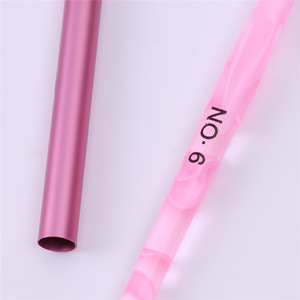 Pinceau à ongles en nylon avec manche en acrylique, tête ronde, virole sertie, pointe souple, stylo de peinture UV pour le design - Product Image 3