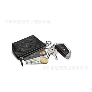 Customized PU leather keychain, mini <b>bag</b> charm, <b>coin</b> purse, creative and practical keychain. - Product Image 2