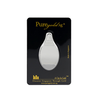 Boîtier blister en plastique pour lingot d'or goutte d'eau, moulé sur mesure, forme personnalisée, 2,5g, impression couleur unique